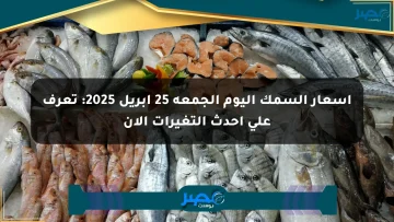 أسعار السمك اليوم الجمعة 25 أبريل 2025: تعرف على أحدث التغيرات الآن