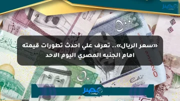 «سعر الريال».. تعرف على أحدث تطورات قيمته أمام الجنيه المصري اليوم الأحد