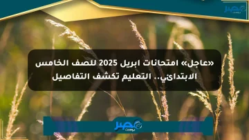«عاجل» امتحانات أبريل 2025 للصف الخامس الابتدائي.. التعليم تكشف التفاصيل