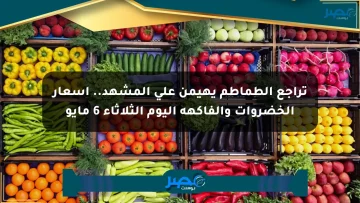 تراجع الطماطم يهيمن على المشهد.. أسعار الخضروات والفاكهة اليوم الثلاثاء 6 مايو